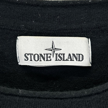 STONE ISLAND ストーンアイランド 7315511A1 ブラック クルーネック ウールニットセーター トップス
