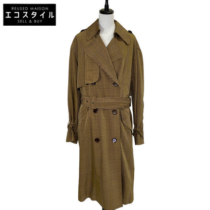 CHRISTIAN WIJNANTS Brown Glen Plaid Trench Coat 36 Women's