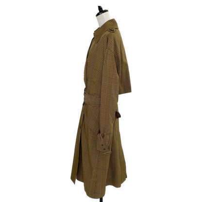 CHRISTIAN WIJNANTS Brown Glen Plaid Trench Coat 36 Women's