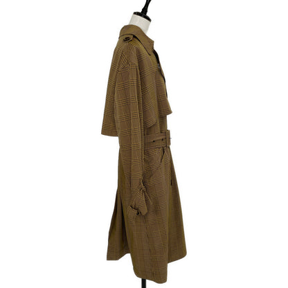 CHRISTIAN WIJNANTS Brown Glen Plaid Trench Coat 36 Women's