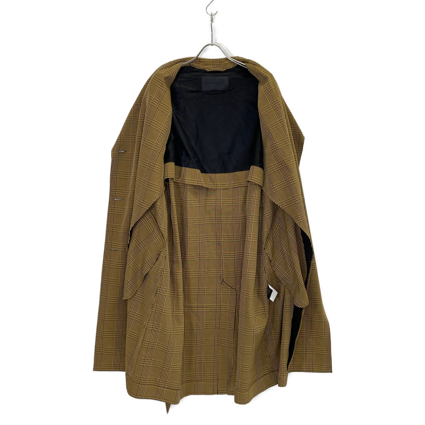 CHRISTIAN WIJNANTS Brown Glen Plaid Trench Coat 36 Women's