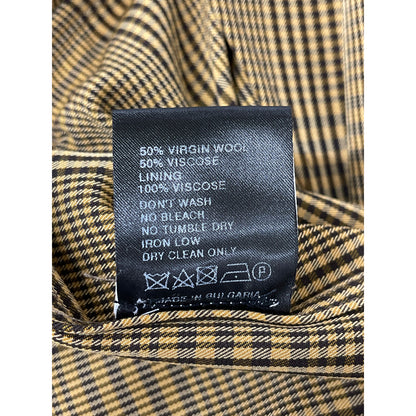 CHRISTIAN WIJNANTS Brown Glen Plaid Trench Coat 36 Women's