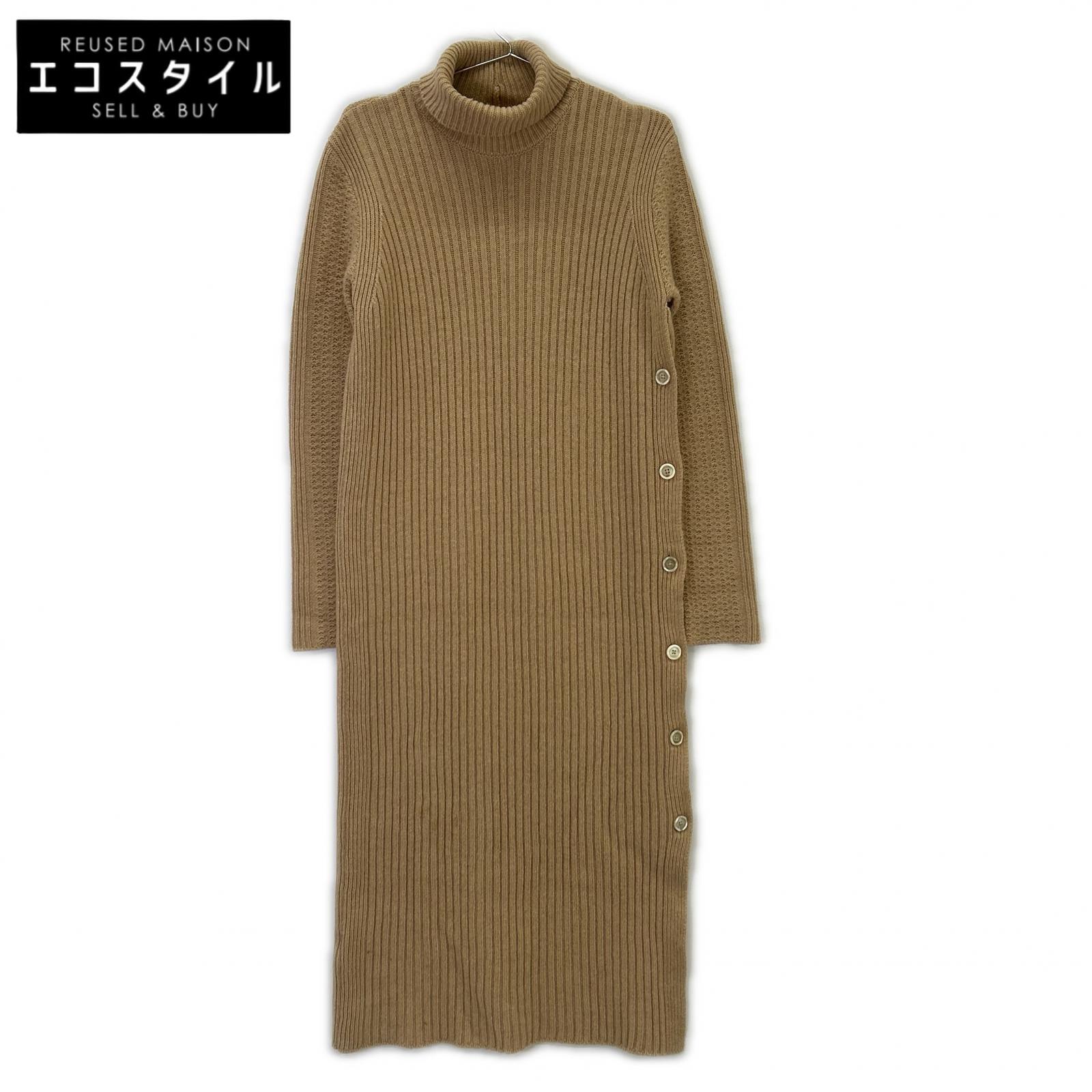 MARNI 马尔尼 棕色 高领 针织连衣裙 ABMD0035M0FH593 连衣裙 34