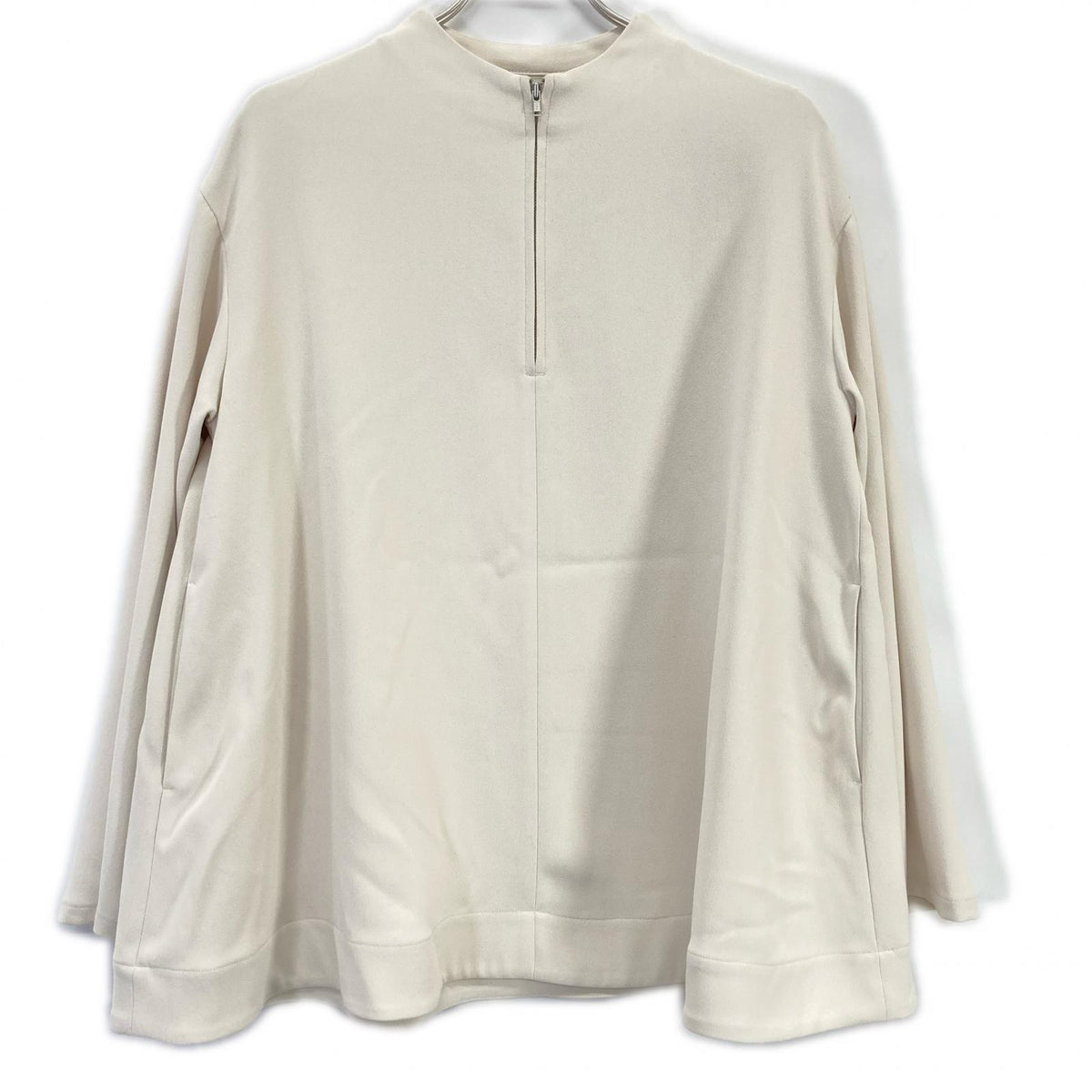 CLANE Ivory 14122-4032 Half-Zip Flared Top