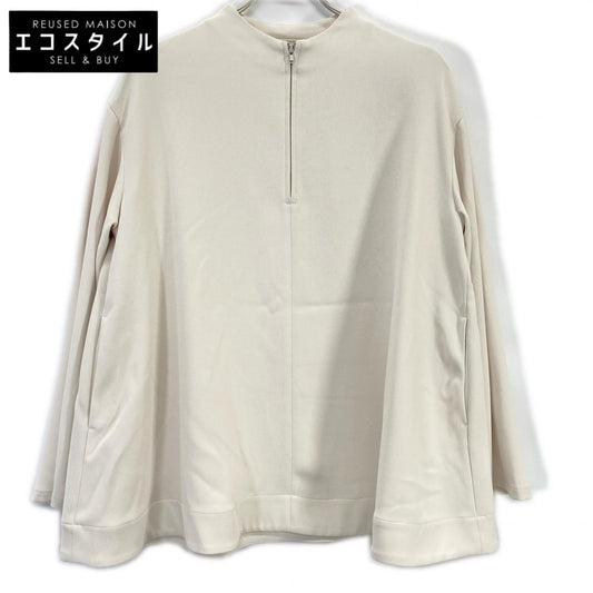 CLANE クラネ アイボリー 14122-4032 ハーフジップフレアトップス トップス