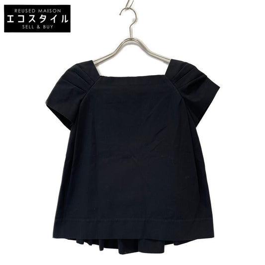 DRAWER Black 6521-299-0041 French Sleeve Blouse Top 36 Women's