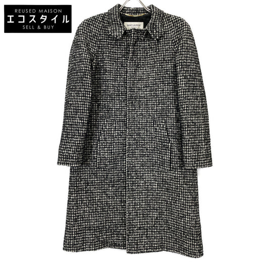 SAINT LAURENT PARIS 15SS 402944 Houndstooth Single Breasted Coat