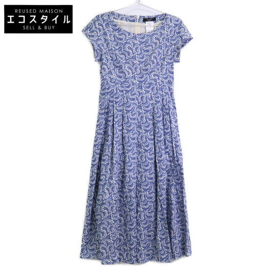 Max Mara WEEKEND 23522114316 Blue All-over Pattern Dress 36 Ladies