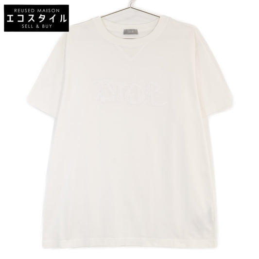 DIOR White Front Logo Short Sleeve T-Shirt Top