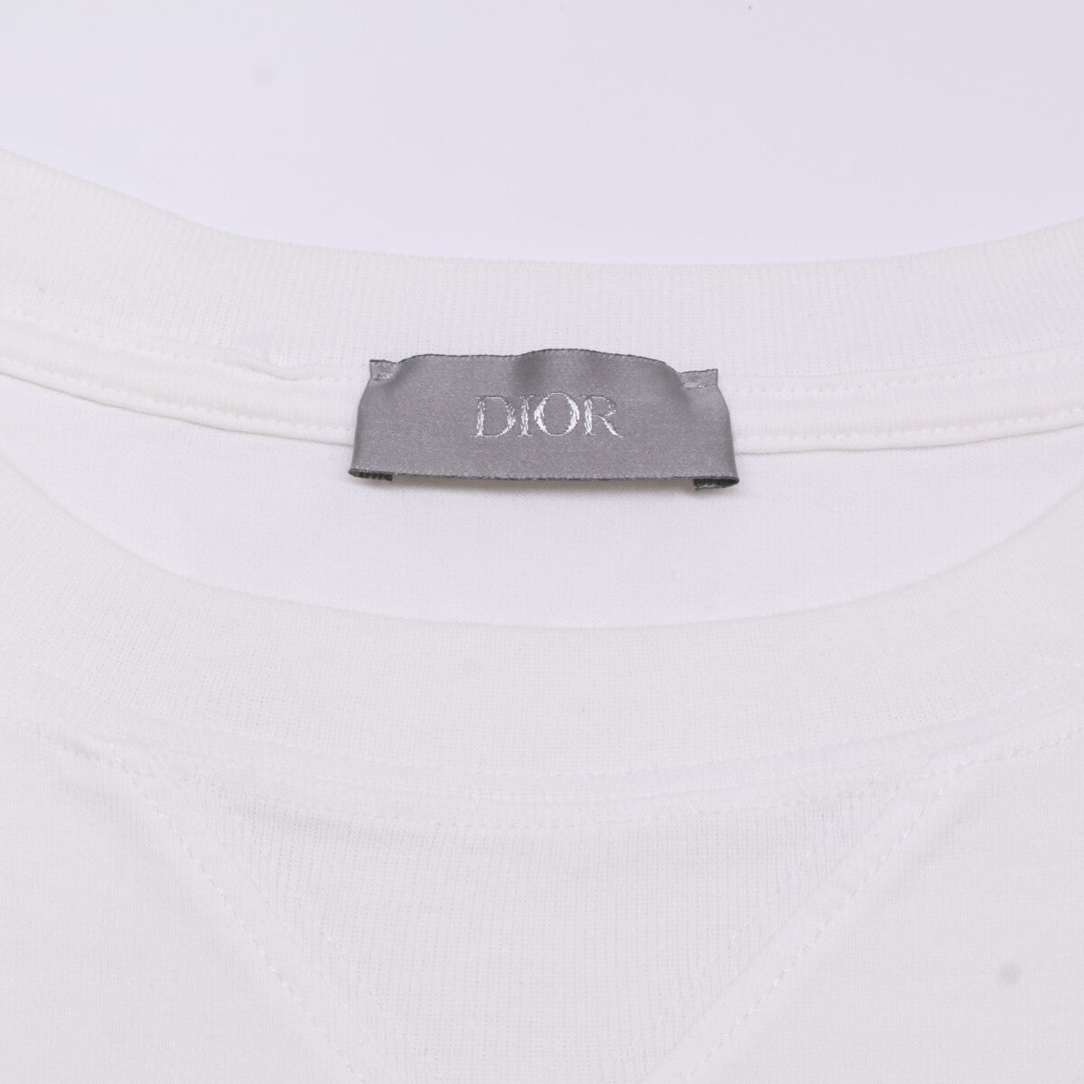 DIOR White Front Logo Short Sleeve T-Shirt Top