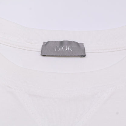 DIOR White Front Logo Short Sleeve T-Shirt Top