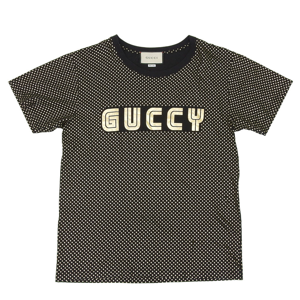 GUCCI Logo Short Sleeve Cotton T-shirt Top Women's Black S 493117 Top