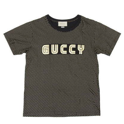 GUCCI Logo Short Sleeve Cotton T-shirt Top Women's Black S 493117 Top