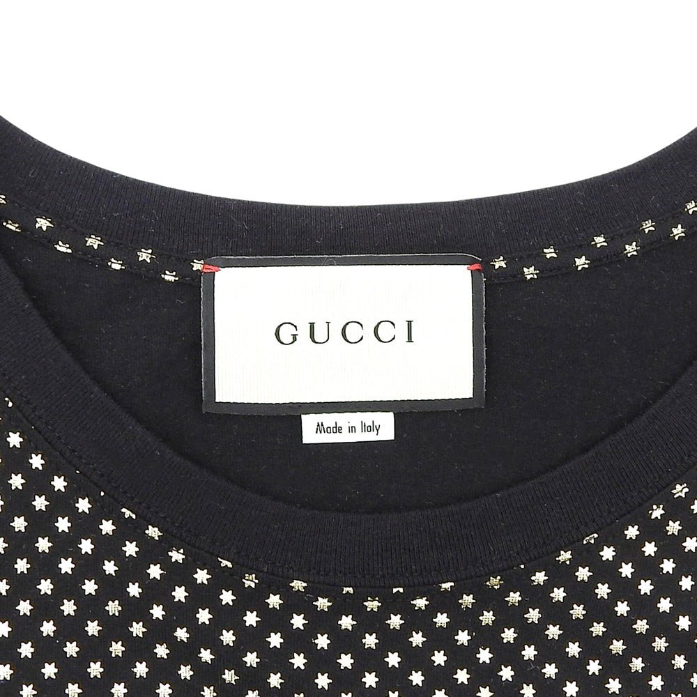 GUCCI Logo Short Sleeve Cotton T-shirt Top Women's Black S 493117 Top