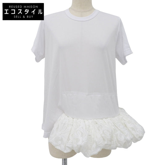 COMME des GARÇONS Comme des Garçons As New Lace Peplum Cut-and-Sew Top Women's White S GH-T002 21AW Top