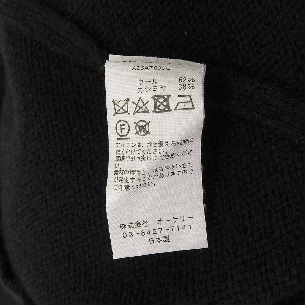 AURALEE オーラリー SHETLAND WOOL CASHMERE 针织T恤 上衣 男士 黑色 4 上衣