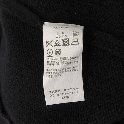AURALEE オーラリー SHETLAND WOOL CASHMERE 针织T恤 上衣 男士 黑色 4 上衣