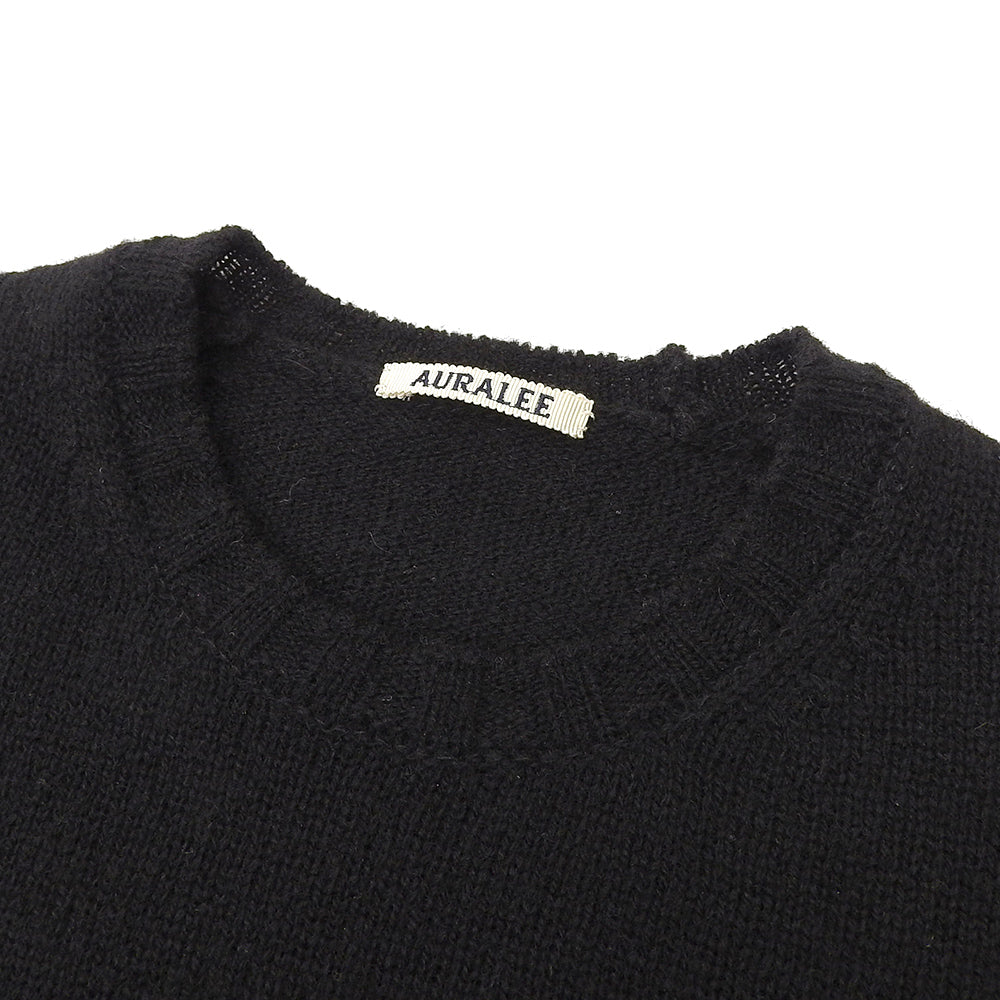 AURALEE オーラリー SHETLAND WOOL CASHMERE 针织T恤 上衣 男士 黑色 4 上衣