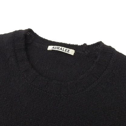 AURALEE オーラリー SHETLAND WOOL CASHMERE 针织T恤 上衣 男士 黑色 4 上衣