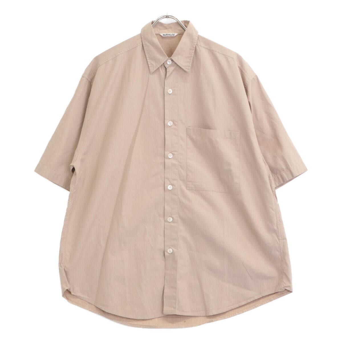 AURALEE AURALEE A23SS03TN FINX棉斜纹半袖宽松衬衫 上衣