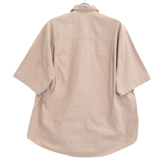 AURALEE A23SS03TN Finx Cotton Twill Half-Sleeve Big Shirt Top