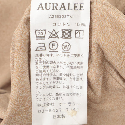 AURALEE AURALEE A23SS03TN FINX棉斜纹半袖宽松衬衫 上衣