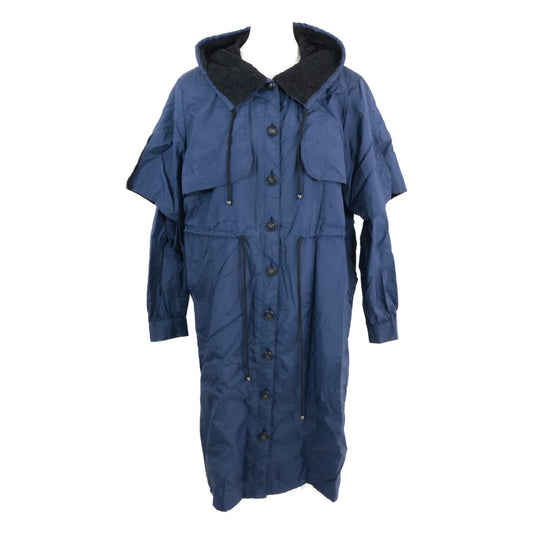 CHANEL 【Domestic genuine product】P57140V43199 Coco Mark Button Nylon Hoodie Coat