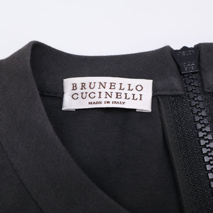 BRUNELLO CUCINELLI 布鲁奈罗·库奇内利 灰色 短袖棉质连衣裙 连衣裙