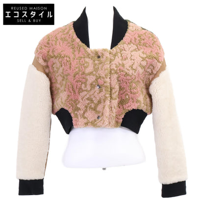【Domestic Exclusive】258V83AL833 Lamb Leather/Boa Cropped Blouson/Jacket 40 Women's