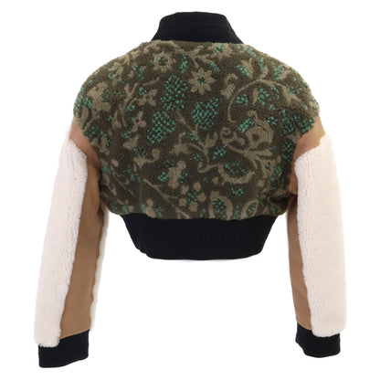 【Domestic Exclusive】258V83AL833 Lamb Leather/Boa Cropped Blouson/Jacket 40 Women's
