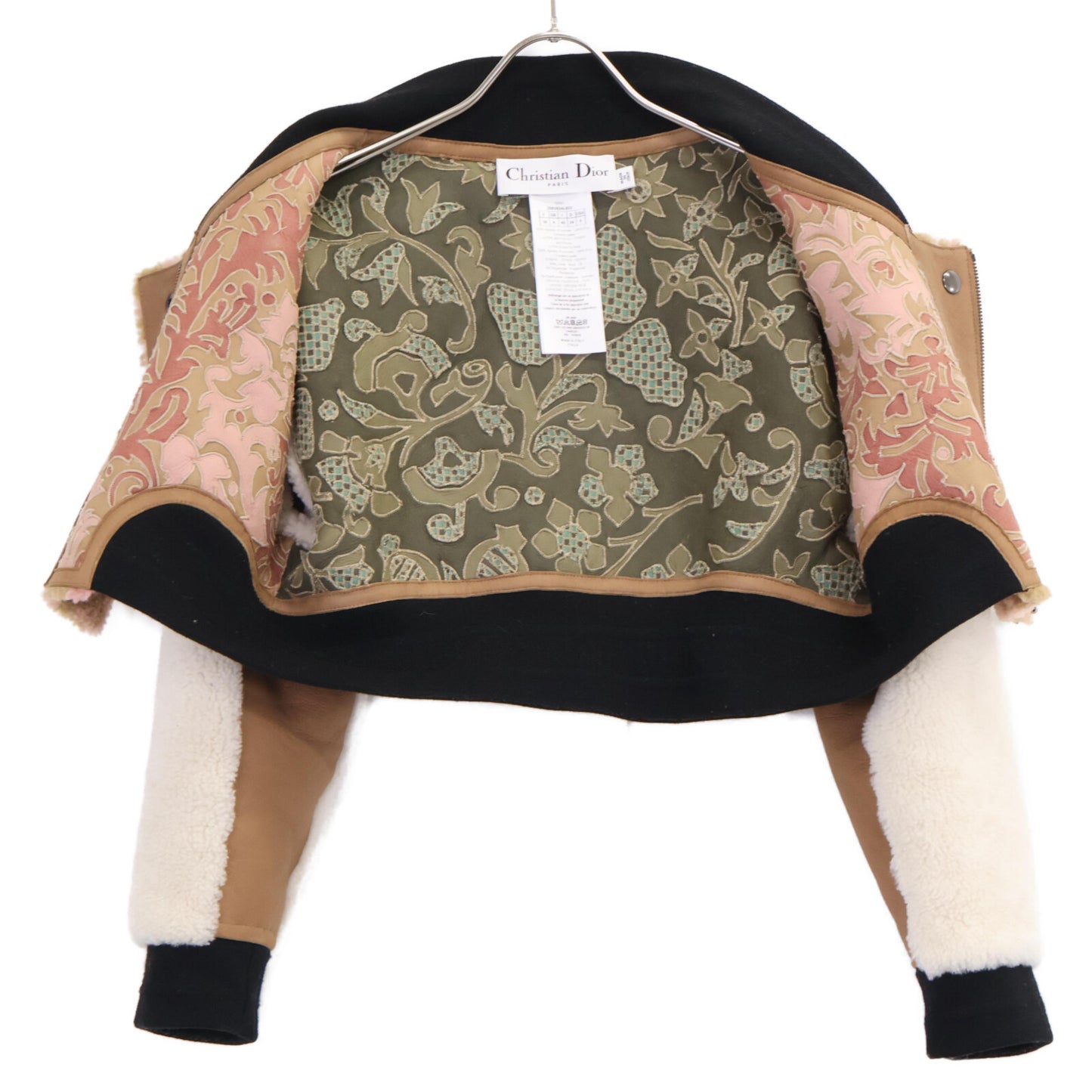 【Domestic Exclusive】258V83AL833 Lamb Leather/Boa Cropped Blouson/Jacket 40 Women's
