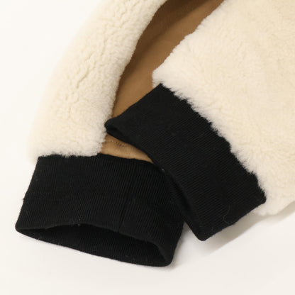 【Domestic Exclusive】258V83AL833 Lamb Leather/Boa Cropped Blouson/Jacket 40 Women's