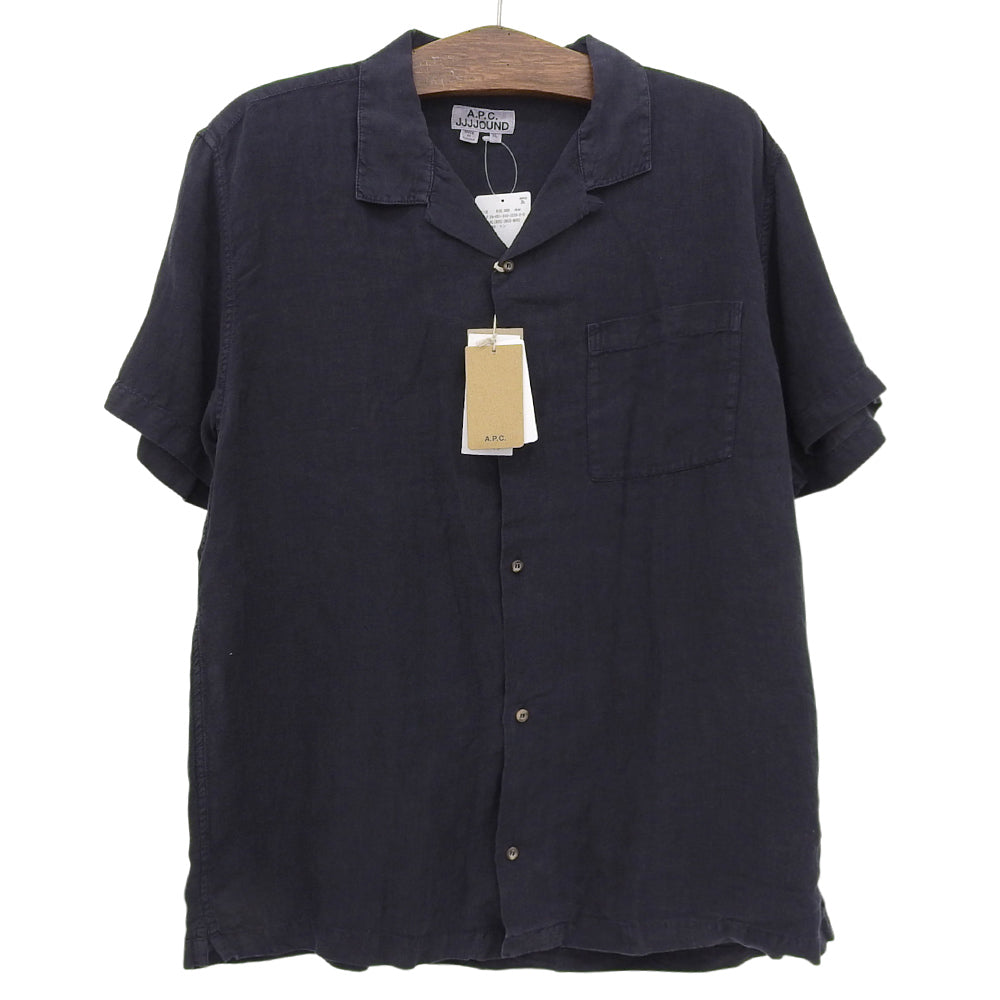 A.P.C. 阿佩西 全新 亚麻衬衫 上衣 男士 海军蓝 XL 上衣