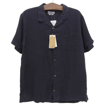 A.P.C. 阿佩西 全新 亚麻衬衫 上衣 男士 海军蓝 XL 上衣