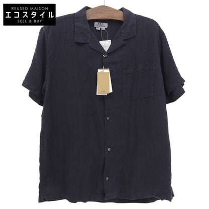 A.P.C. 阿佩西 全新 亚麻衬衫 上衣 男士 海军蓝 XL 上衣