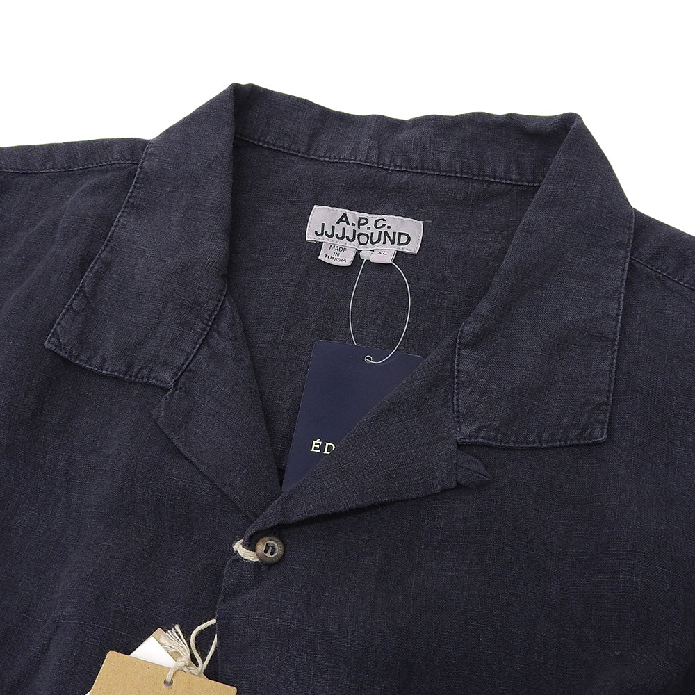 A.P.C. 阿佩西 全新 亚麻衬衫 上衣 男士 海军蓝 XL 上衣