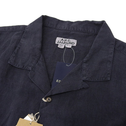 A.P.C. 阿佩西 全新 亚麻衬衫 上衣 男士 海军蓝 XL 上衣