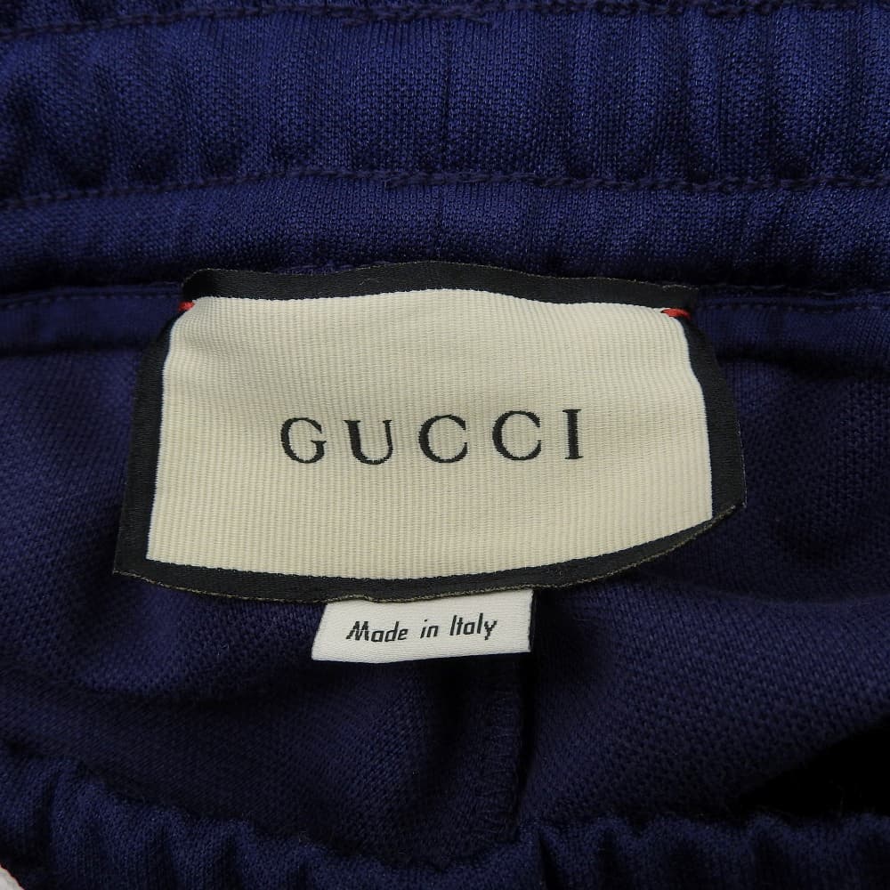 GUCCI 古驰 侧边条纹运动裤 女款 蓝色 M 裤装