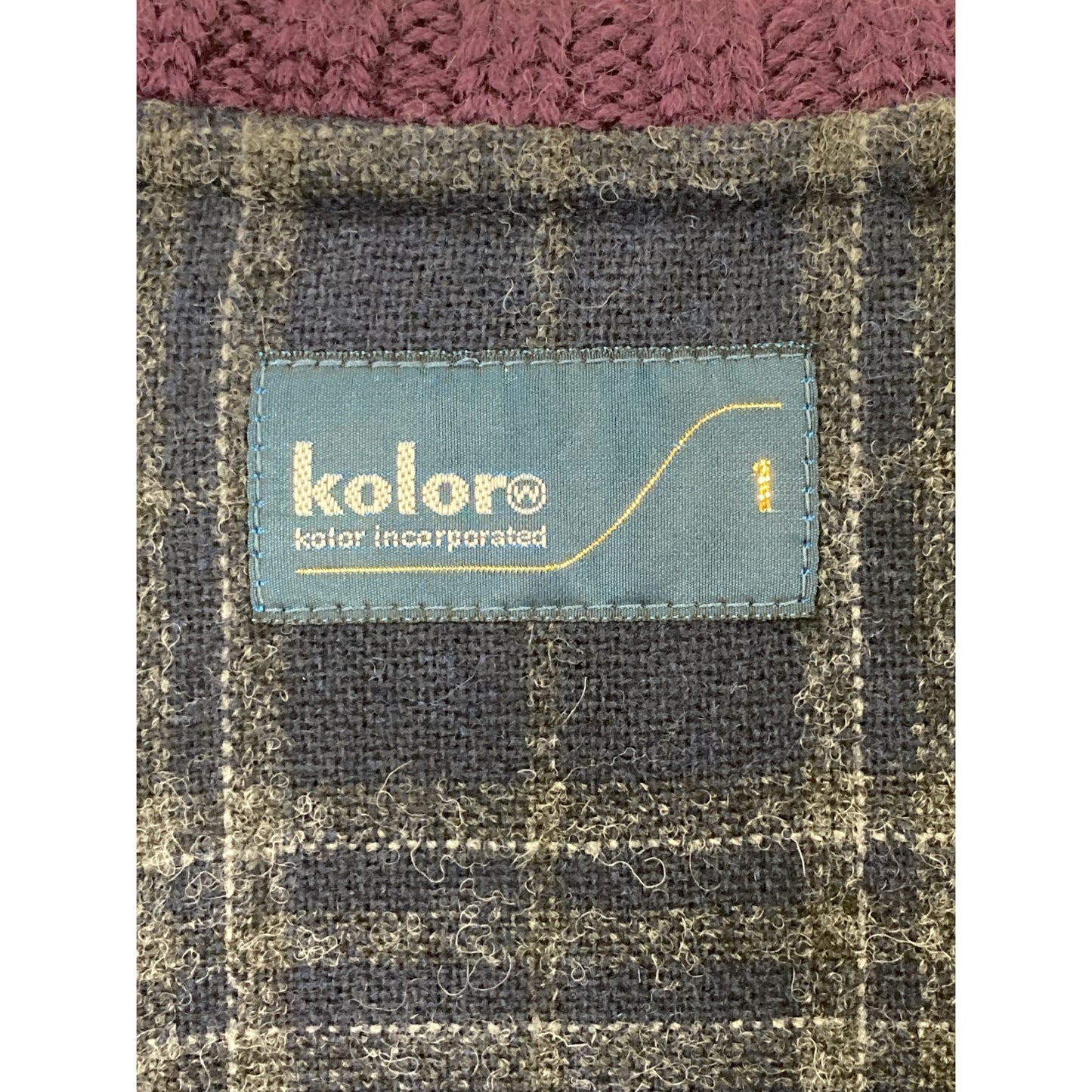 kolor カラー ベージュ/パープル 22AW ドッキングブルゾン ジャケット