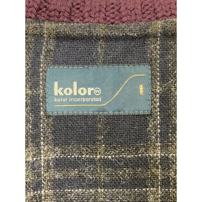 kolor カラー ベージュ/パープル 22AW ドッキングブルゾン ジャケット