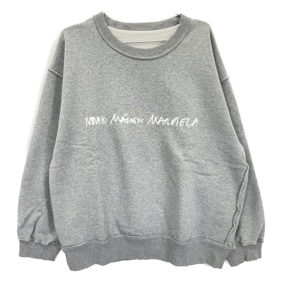 Gray Embroidered Logo Sweatshirt Top M Women's