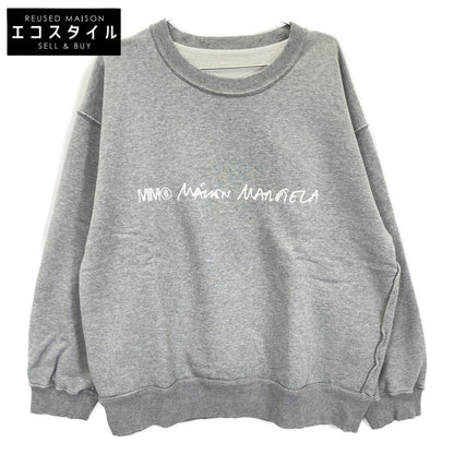 Gray Embroidered Logo Sweatshirt Top M Women's