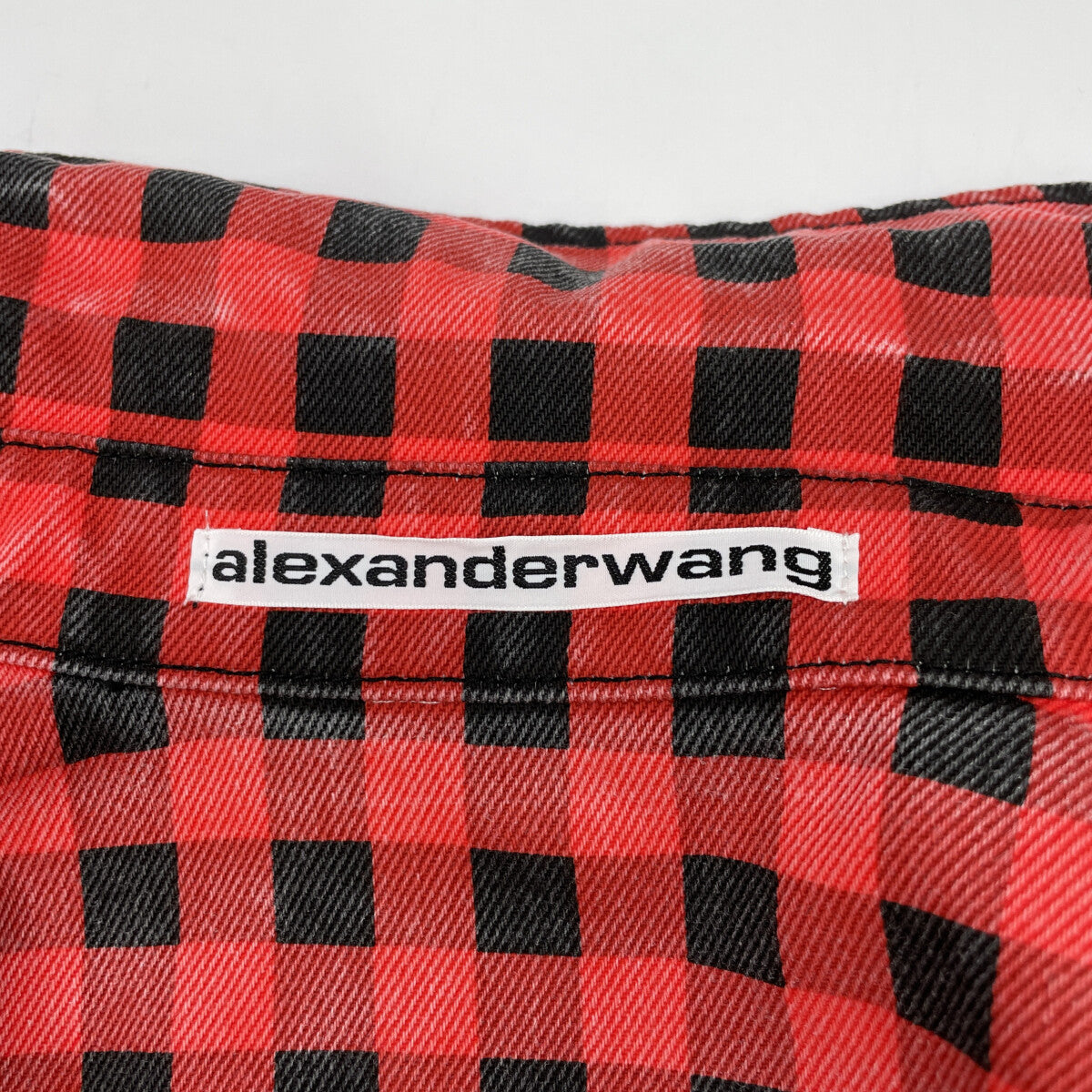 ALEXANDER WANG アレキサンダーワン レッド ブロックチェック コットン ビッグシルエットジャケット ジャケット