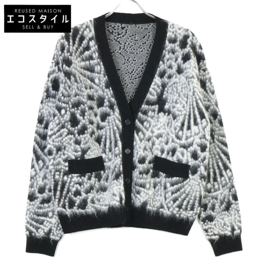 SAINT LAURENT PARIS 圣罗兰巴黎 19年 609309 黑白马海毛开衫 上衣