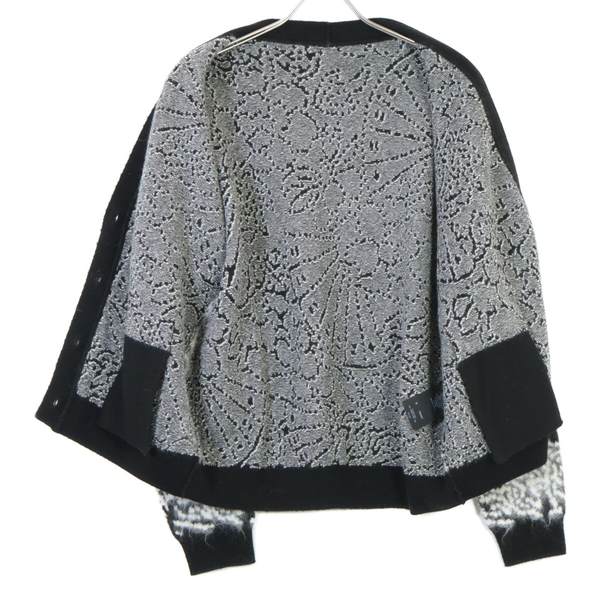 SAINT LAURENT PARIS サンローランパリ 19年 609309 ブラック×ホワイト モヘア カーディガン トップス