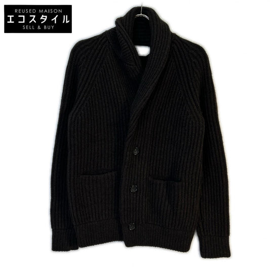 BROWN Cashmere Blend Shawl Cardigan Top S Mens