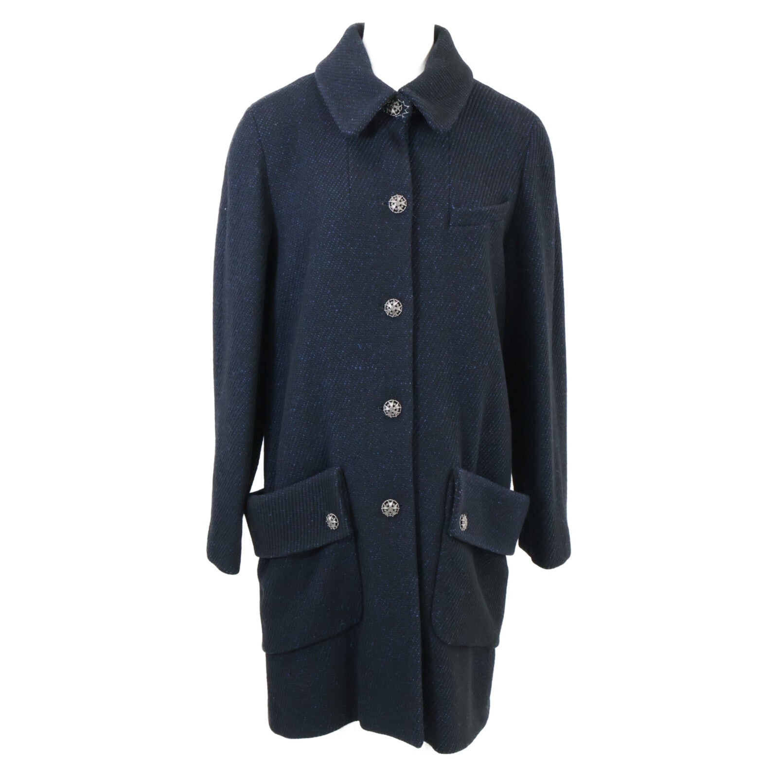P33927 Silk Blend Coat Coat 38 Women's