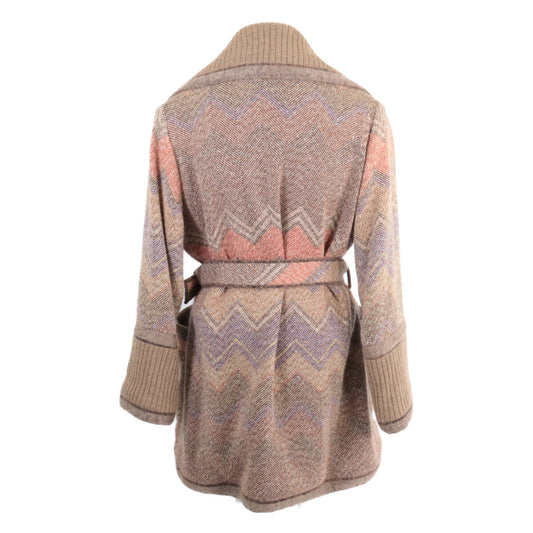MISSONI ミッソーニ ベルト付き ダブル釦 ニットジャケット コート