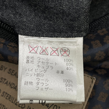 ×E.MARINELLA Partially Leather Wool Down Jacket 48 Men's