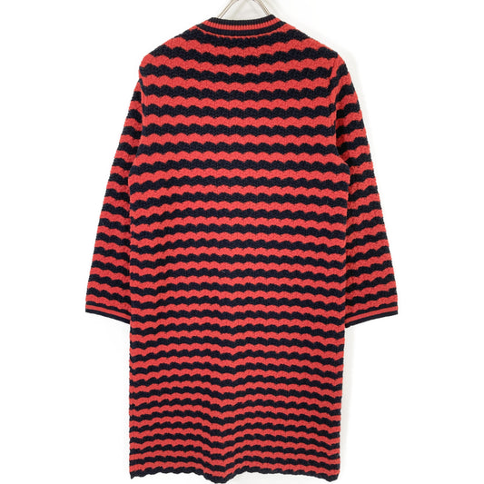 GUCCI グッチ レッド 501827 コットン×ウール ロングカーディガン トップス